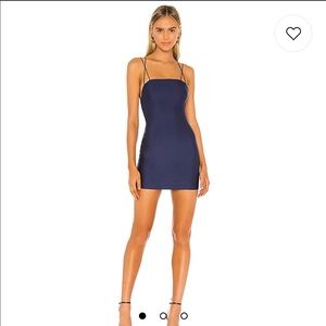 Kiki Strappy Mini Dress in Blue